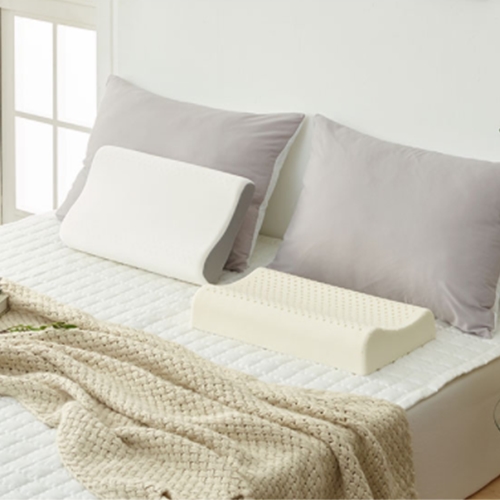 리브맘 천연 라텍스 굴곡형 경추베개 (2개, 44x27x5/6cm)_이미지