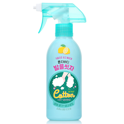 온더바디 발을씻자 코튼 풋샴푸 프레쉬 레몬민트 385ml (16개)_이미지