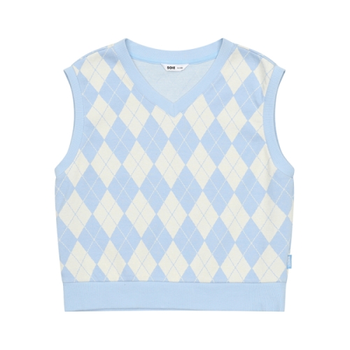 소이 남아 아가일 브이넥 베스트 23S3106_BL_이미지