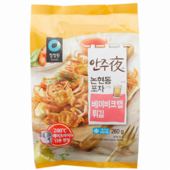 대상 청정원 안주야 베이비크랩 튀김 260g (1개)_이미지