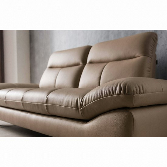 자코모 에비뉴엘 슈렁큰 천연가죽 소파 3인용 (스툴포함)_이미지