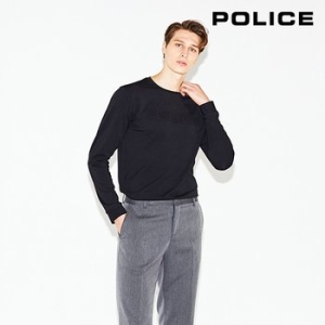 폴리스 남성 엠보 로고 라운드 티셔츠 PCLT115BKM_이미지