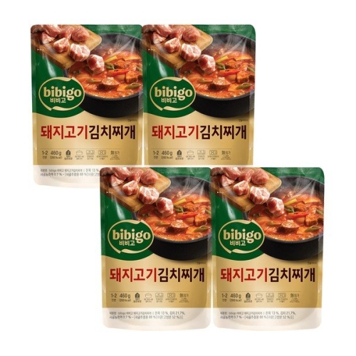 CJ제일제당 비비고 돼지고기 김치찌개 460g (4개)_이미지