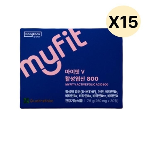 동국제약 마이핏V 활성엽산 800 30정 (15개)_이미지