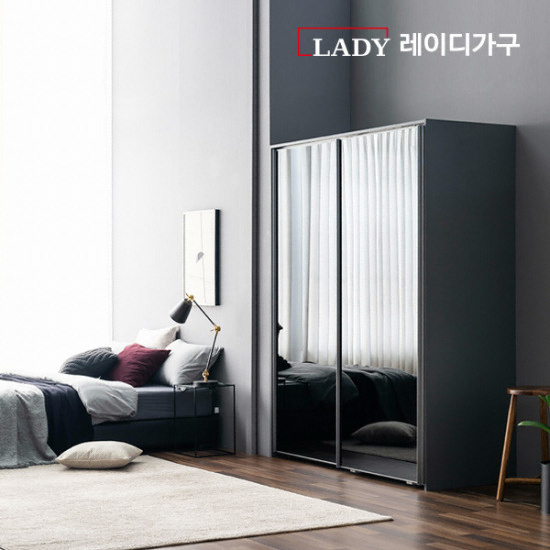 레이디가구 매튜 슬라이딩 선반형 양쪽미러도어 옷장 1700_이미지