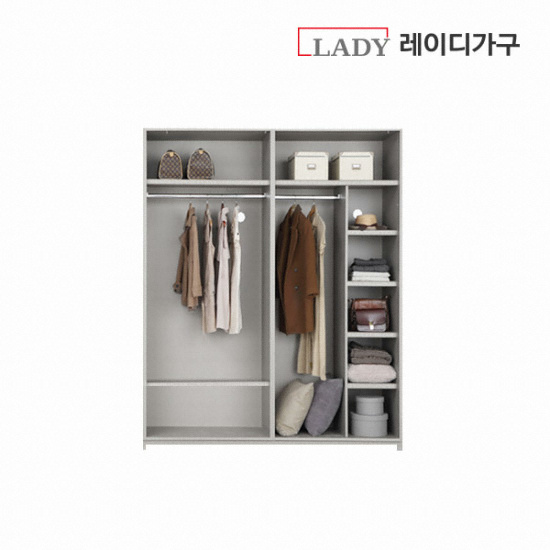 레이디가구 매튜 슬라이딩 선반형 양쪽미러도어 옷장 1700_이미지