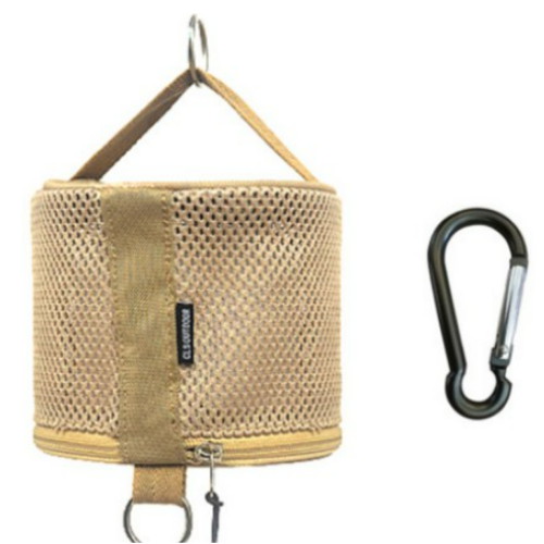 감성 캠핑 휴지 걸이 두루마리 케이스 2개 탄베이지