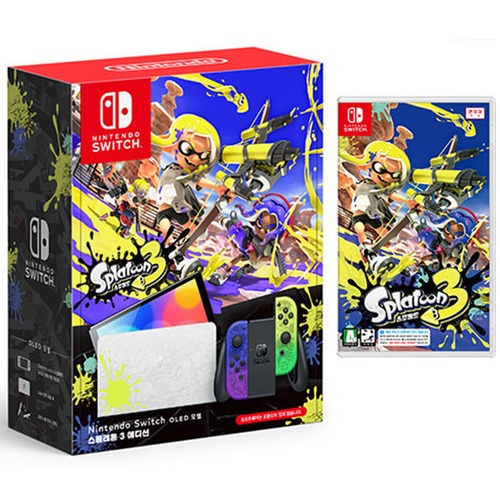 Nintendo 닌텐도 스위치 OLED 스플래툰3 에디션 1인용 게임 패키지 (스플래툰3 CIB)