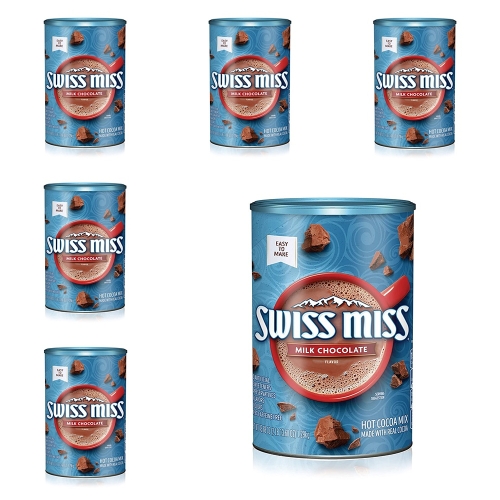 Swiss Miss Cocoa Milk Chocolate Canister 스위스미스 밀크 초콜릿 핫 코코아 파우더 1.29..