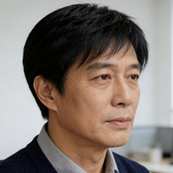 남성 인모 통가발 어르신 숏컷 무대용 자연가발-WFPN2PU