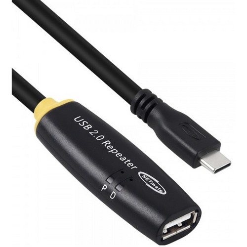 강원전자 NETmate USB2.0 리피터 케이블 CBL-203CMAF-5P (5m)_이미지