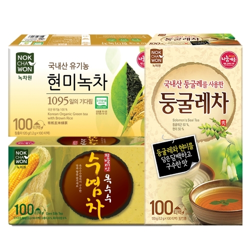 녹차원 녹차원 Best300티백(유기농현미녹차+옥수수수염차+둥굴레차)