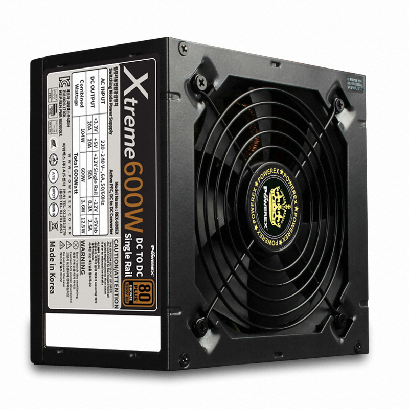 POWEREX Xtreme 600W DC to DC 80PLUS브론즈 230V EU_이미지