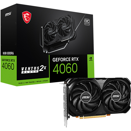 MSI 지포스 RTX <b>4060</b> 벤투스 2X 블랙 OC D6 8GB