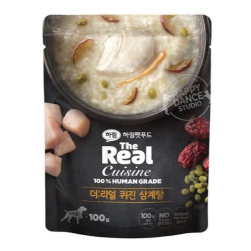 하림펫푸드 더리얼 독 퀴진 삼계탕 100g (4개)