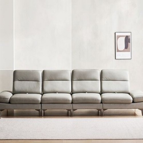 BIF보루네오  디에르 글로 스윙 천연통가죽 소파 6인용 (스툴별도)