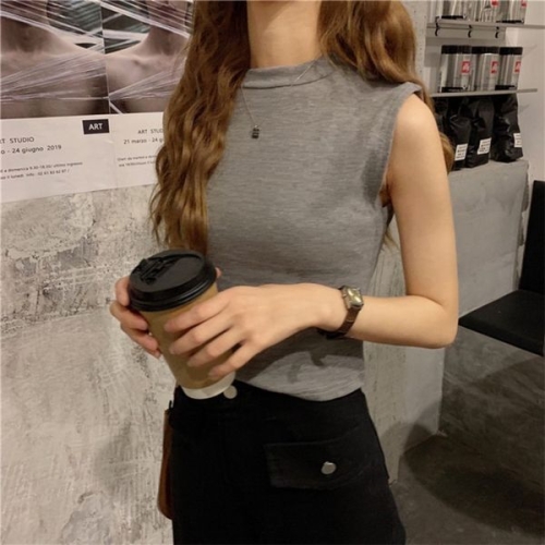 리빌모아 여름 여자 데일리 나시 크롭 무지 민소매 나시 SDW-TS5-SURD004_이미지