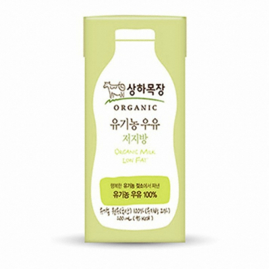 매일유업 상하목장 유기농 저지방 우유 200ml (96개)