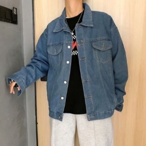 오너클랜 남성 박시한핏 데일리한 포켓 데님 자켓 WCBBE77
