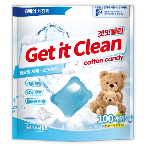 겟잇클린 캡슐세제 코튼캔디 100개입이미지입니다. 누르면 해당 게시물로 새창이동합니다.