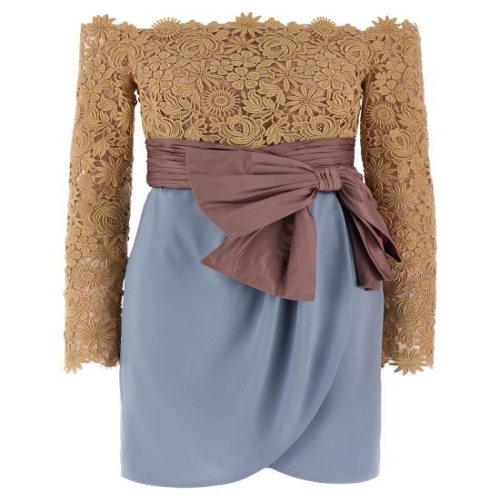 발렌티노 GARAVANI Garavani Fleur A Jours Flower Mix dress B3VAJE0A2RM12