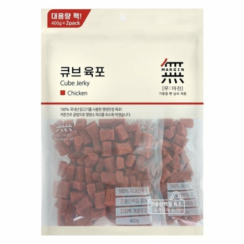 무마진 독 큐브 육포 치킨 800g
