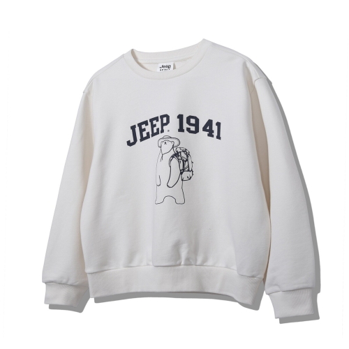 JEEP 기획 빅로고 1941 백팩곰 루즈핏 맨투맨_JQ8TSU897 블랙 L