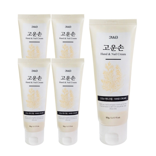 웰빙헬스팜 3WB 고운손 핸드크림 90ml (5개)