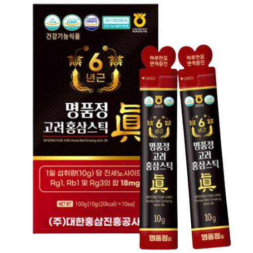 대한홍삼진흥공사 명품정 고려 홍삼스틱 진 10g 10포 (1개)_이미지