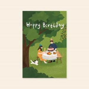 캘리엠 생일카드 HH3120 HAPPYBIRTHDAY 연인