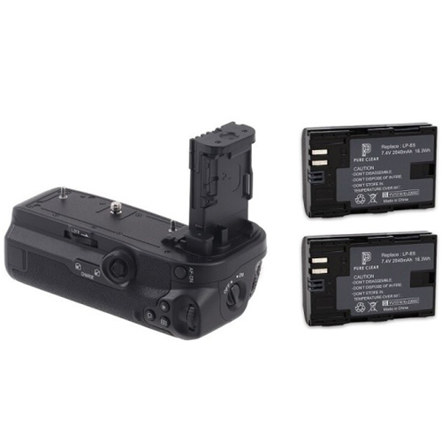 퓨어클리어 캐논 BG-R10용 호환 배터리그립 + 호환배터리 2개_이미지