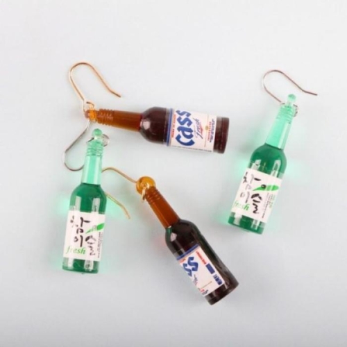 오노마 ONM 특이한 웃긴 소주 선물 참이슬 귀걸이 카스 쓸데없는 12091822