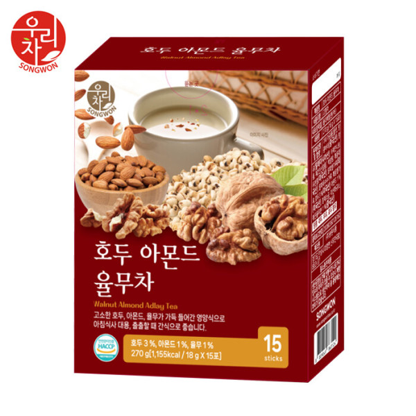 송원  우리차 호두 아몬드 율무차 15개입