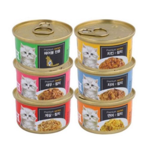 드림펫푸드 프리미엄 골드 런치캔 콤보 80g (6개)_이미지