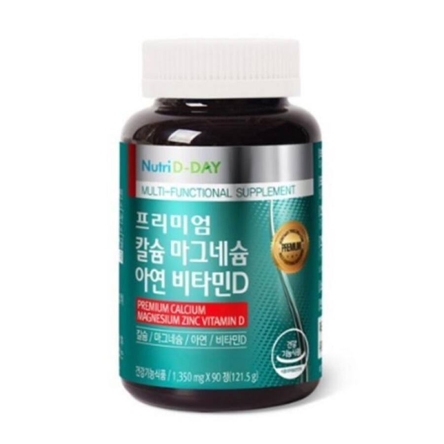 뉴트리디데이 프리미엄 칼슘 마그네슘 아연 비타민D 90정 (5개)