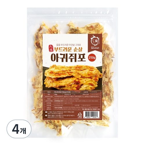 해야미 구운 순살 아귀쥐포채 250g (4개)_이미지