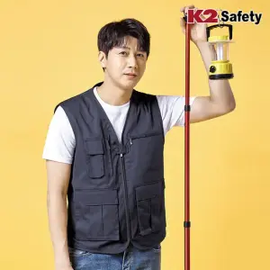 워크웨어 K2 Safety 21VE-601R Navy 메쉬조끼 사계절베스트 멀티포켓 멀티조끼 베스트 작업복 근무복 100_이미지