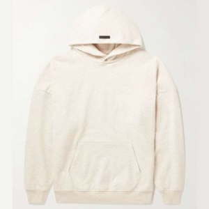 피어오브갓 Eternal 이터널 로고 플록 플리스백 퓨어 코튼 저지 후드티 84096128