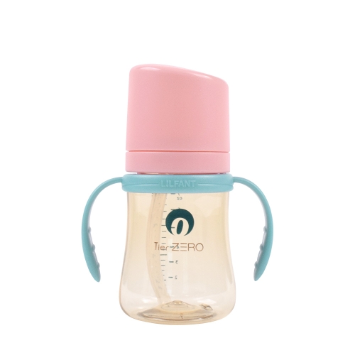 릴팡 릴팡 릴팡 티어제로 삶아서 소독하는 슈퍼소프트 양손 PPSU빨대컵 200ml _샤인핑크 LF5487