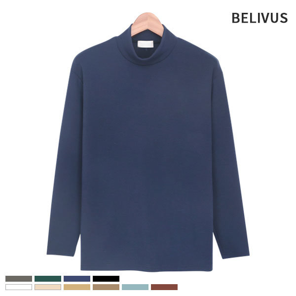 빌리버스 스판 모크넥 하프넥 반목 폴라티 BMD132