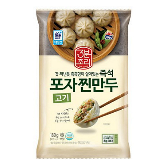 사조대림 대림선 3분조리 즉석 포자 찐만두 고기 180g (6개)_이미지
