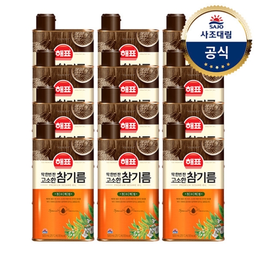 해표 고소한 참기름 500ml (12개)_이미지