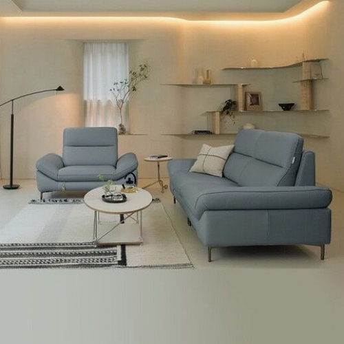 다우닝 시엘 전체 천연통가죽 소파 3+1인용 (스툴별도)_이미지