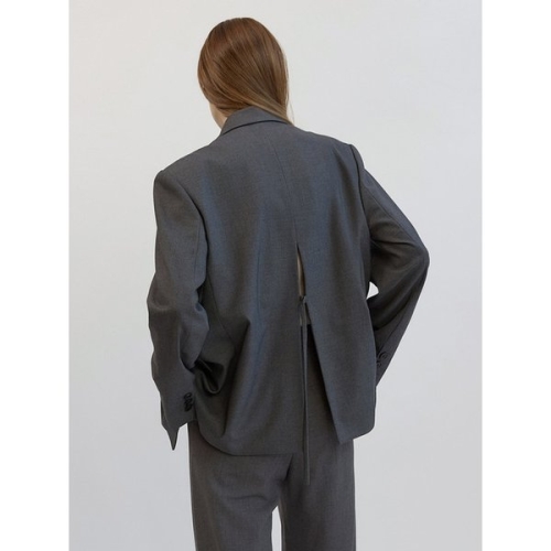 앳코너 Wool Blend Overfit Back Slit Jacket Grey AT5JAF041GE 958373_이미지