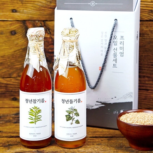 전라도청년 저온압착 100% 통깨 청년참기름 350ml + 청년들기름 350ml 선물세트이미지입니다. 누르면 해당 게시물로 새창이동합니다.