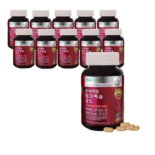 뉴트리디데이 프리미엄 밀크씨슬 골드 500mg 90정 (11개)