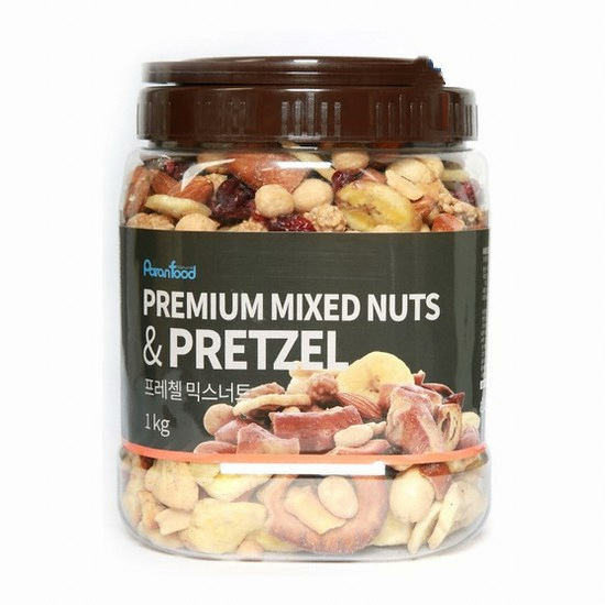 파란푸드 프레첼 믹스너트 1kg (용기) (1개)_이미지