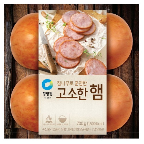 대상 청정원 참나무로 훈연한 고소한햄 700g (5개)_이미지