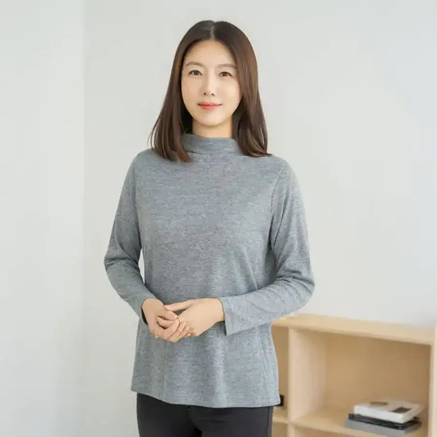마담4060 엄마옷 하이반폴라티셔츠 중년여성 데일리 -ZTE2601021