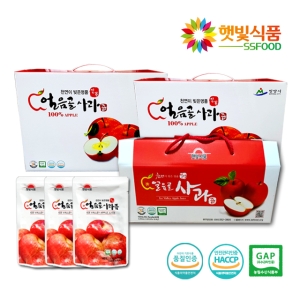 햇빛식품 착즙 밀양얼음골사과즙 50포 110ml